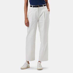 NEW Amour Vert Pleated Wide Leg Trouser in White